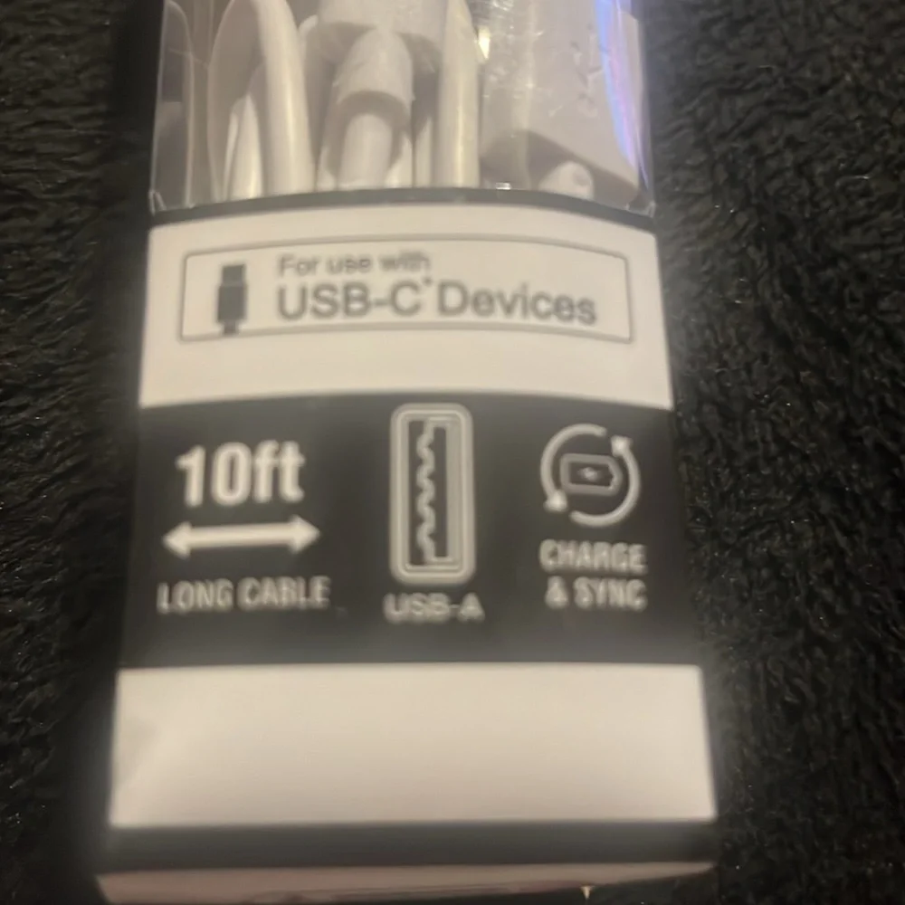 Wireless Gear Micro USB-C Devices ( 10’ cable and Wall charger ) White